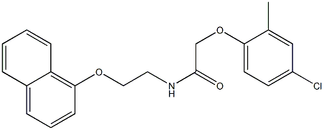 2-(4-chloro-2-methylphenoxy)-N-(2-naphthalen-1-yloxyethyl)acetamide Struktur