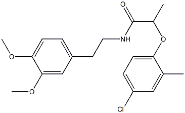 2-(4-chloro-2-methylphenoxy)-N-[2-(3,4-dimethoxyphenyl)ethyl]propanamide Struktur