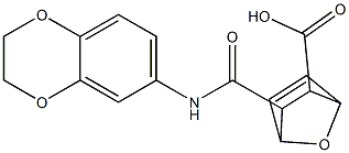 2-(2,3-dihydro-1,4-benzodioxin-6-ylcarbamoyl)-7-oxabicyclo[2.2.1]hept-5-ene-3-carboxylic acid Struktur