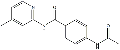 4-acetamido-N-(4-methylpyridin-2-yl)benzamide Struktur