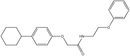 2-(4-cyclohexylphenoxy)-N-(2-phenoxyethyl)acetamide Struktur