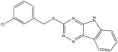 3-[(3-chlorophenyl)methylsulfanyl]-5H-[1,2,4]triazino[5,6-b]indole Struktur