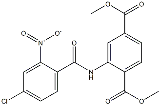 dimethyl 2-[(4-chloro-2-nitrobenzoyl)amino]benzene-1,4-dicarboxylate Struktur