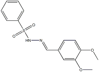 N-[(E)-(3,4-dimethoxyphenyl)methylideneamino]benzenesulfonamide Struktur