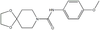 N-(4-methoxyphenyl)-1,4-dioxa-8-azaspiro[4.5]decane-8-carboxamide Struktur