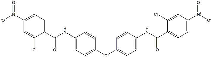 2-chloro-N-[4-[4-[(2-chloro-4-nitrobenzoyl)amino]phenoxy]phenyl]-4-nitrobenzamide Struktur