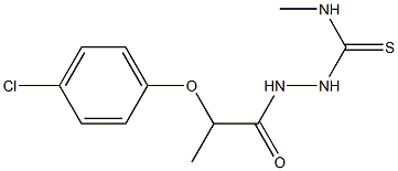 1-[2-(4-chlorophenoxy)propanoylamino]-3-methylthiourea Struktur