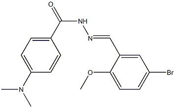 N-[(E)-(5-bromo-2-methoxyphenyl)methylideneamino]-4-(dimethylamino)benzamide Struktur