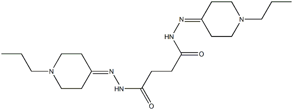 N,N'-bis[(1-propylpiperidin-4-ylidene)amino]butanediamide Struktur