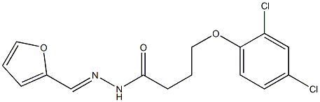 4-(2,4-dichlorophenoxy)-N-[(E)-furan-2-ylmethylideneamino]butanamide Struktur