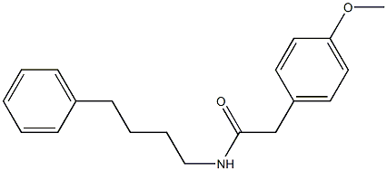 2-(4-methoxyphenyl)-N-(4-phenylbutyl)acetamide Struktur