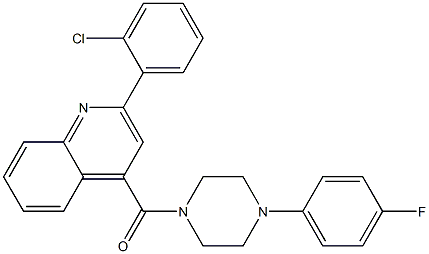 [2-(2-chlorophenyl)quinolin-4-yl]-[4-(4-fluorophenyl)piperazin-1-yl]methanone Struktur