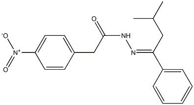 N-[(E)-(3-methyl-1-phenylbutylidene)amino]-2-(4-nitrophenyl)acetamide Struktur