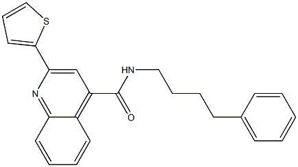 N-(4-phenylbutyl)-2-thiophen-2-ylquinoline-4-carboxamide Struktur