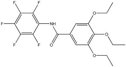 3,4,5-triethoxy-N-(2,3,4,5,6-pentafluorophenyl)benzamide Struktur