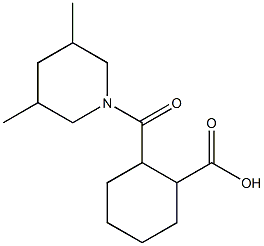 2-(3,5-dimethylpiperidine-1-carbonyl)cyclohexane-1-carboxylic acid Struktur