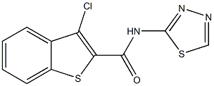 3-chloro-N-(1,3,4-thiadiazol-2-yl)-1-benzothiophene-2-carboxamide Struktur