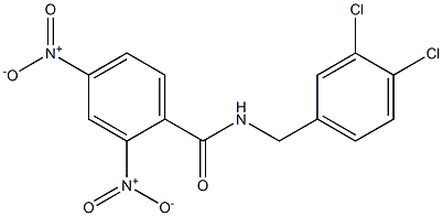 N-[(3,4-dichlorophenyl)methyl]-2,4-dinitrobenzamide Struktur