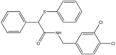 N-[(3,4-dichlorophenyl)methyl]-2-phenyl-2-phenylsulfanylacetamide Struktur