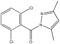 (2,6-dichlorophenyl)-(3,5-dimethylpyrazol-1-yl)methanone Struktur