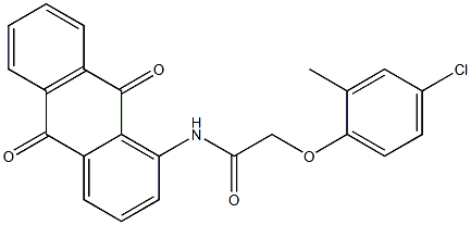 2-(4-chloro-2-methylphenoxy)-N-(9,10-dioxoanthracen-1-yl)acetamide Struktur