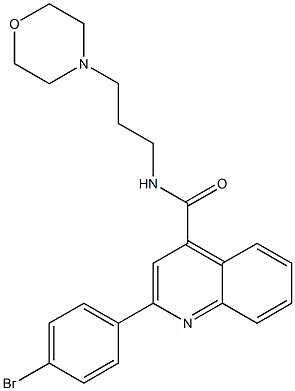 2-(4-bromophenyl)-N-(3-morpholin-4-ylpropyl)quinoline-4-carboxamide Struktur