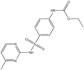 ethyl N-[4-[(4-methylpyrimidin-2-yl)sulfamoyl]phenyl]carbamate Struktur