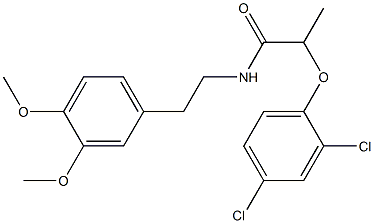 2-(2,4-dichlorophenoxy)-N-[2-(3,4-dimethoxyphenyl)ethyl]propanamide Struktur