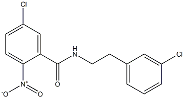 5-chloro-N-[2-(3-chlorophenyl)ethyl]-2-nitrobenzamide Struktur