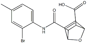 2-[(2-bromo-4-methylphenyl)carbamoyl]-7-oxabicyclo[2.2.1]hept-5-ene-3-carboxylic acid Struktur