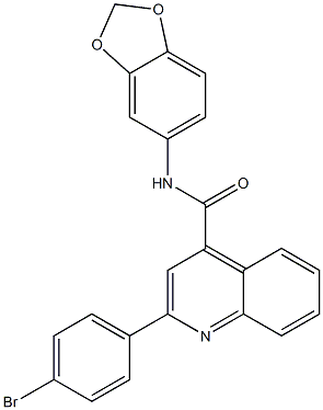 N-(1,3-benzodioxol-5-yl)-2-(4-bromophenyl)quinoline-4-carboxamide Struktur