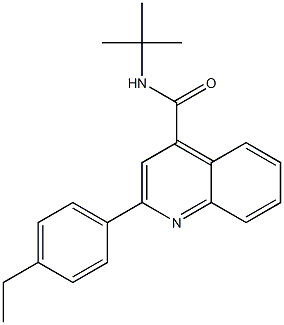 N-tert-butyl-2-(4-ethylphenyl)quinoline-4-carboxamide Struktur