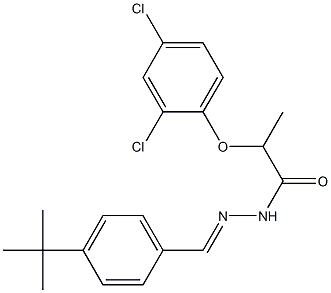 N-[(E)-(4-tert-butylphenyl)methylideneamino]-2-(2,4-dichlorophenoxy)propanamide Struktur