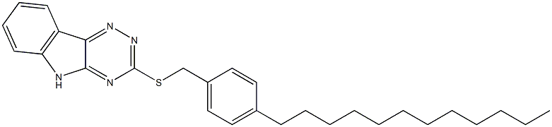 3-[(4-dodecylphenyl)methylsulfanyl]-5H-[1,2,4]triazino[5,6-b]indole Struktur