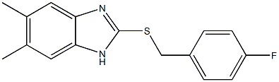 2-[(4-fluorophenyl)methylsulfanyl]-5,6-dimethyl-1H-benzimidazole Struktur