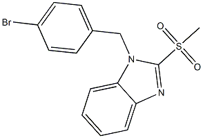 1-[(4-bromophenyl)methyl]-2-methylsulfonylbenzimidazole Struktur