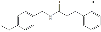 3-(2-hydroxyphenyl)-N-[(4-methoxyphenyl)methyl]propanamide Struktur