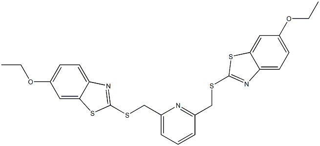 6-ethoxy-2-[[6-[(6-ethoxy-1,3-benzothiazol-2-yl)sulfanylmethyl]pyridin-2-yl]methylsulfanyl]-1,3-benzothiazole Struktur