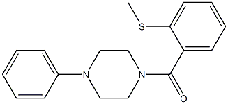 (2-methylsulfanylphenyl)-(4-phenylpiperazin-1-yl)methanone Struktur