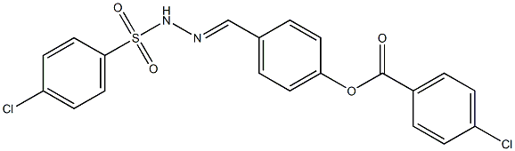 [4-[(E)-[(4-chlorophenyl)sulfonylhydrazinylidene]methyl]phenyl] 4-chlorobenzoate Struktur