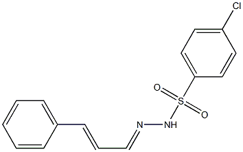 4-chloro-N-[(E)-[(E)-3-phenylprop-2-enylidene]amino]benzenesulfonamide Struktur