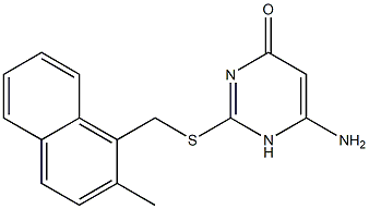 6-amino-2-[(2-methylnaphthalen-1-yl)methylsulfanyl]-1H-pyrimidin-4-one Struktur