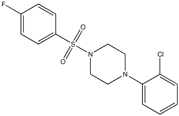 1-(2-chlorophenyl)-4-(4-fluorophenyl)sulfonylpiperazine Struktur