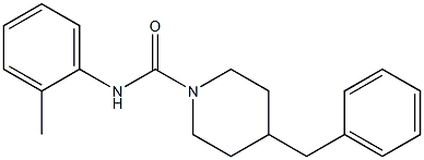 4-benzyl-N-(2-methylphenyl)piperidine-1-carboxamide Struktur