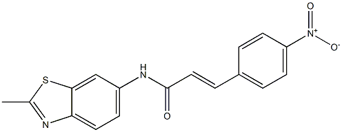 (E)-N-(2-methyl-1,3-benzothiazol-6-yl)-3-(4-nitrophenyl)prop-2-enamide Struktur