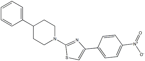 4-(4-nitrophenyl)-2-(4-phenylpiperidin-1-yl)-1,3-thiazole Struktur