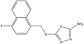 5-[(4-fluoronaphthalen-1-yl)methylsulfanyl]-1,3,4-thiadiazol-2-amine Struktur