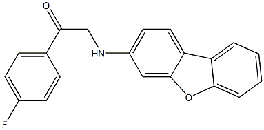 2-(dibenzofuran-3-ylamino)-1-(4-fluorophenyl)ethanone Struktur