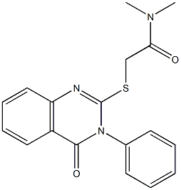 N,N-dimethyl-2-(4-oxo-3-phenylquinazolin-2-yl)sulfanylacetamide Struktur