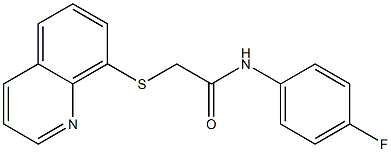 N-(4-fluorophenyl)-2-quinolin-8-ylsulfanylacetamide Struktur